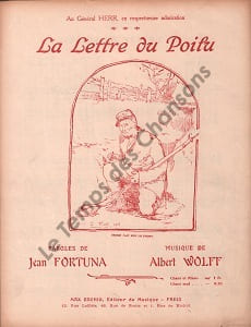 Partition de la chanson : Lettre du poilu (La) Au Général Herr en respectueuse admiration