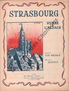 Partition de la chanson : Strasbourg déchirure sur le haut sans manque Hymne . - Betove - Bridge Joë