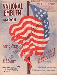 Partition de la chanson : National Emblem Grand succès de Mistinguett au Casino de Paris "Folies Bergère" dans la danse des Crinolines       