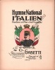 Partition de la chanson : Hymne National Italien Piano arrangé par A. Colomb    Tranche fragilisée  Hymne .  - Colomb André,Gabetti G. - Briollet P.