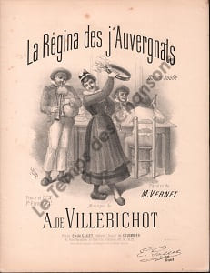 Partition de la chanson : Régina des J'Auvergnats (La) Chansonnette