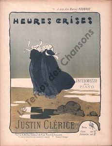 Partition de la chanson : Heures grises A Mr. Marius Roubaud