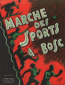 Partition de la chanson : Marche des sports A Monsieur Rimet Président du Comité National des Sports . - Bosc Auguste -