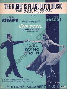 Partition de la chanson : Night is filled with music Nuit pleine de musique Amanda ( Carefree )