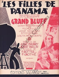 Partition de la chanson : Filles de Panama (Les) Florelle - José Noguero - Etchepare Grand Bluff