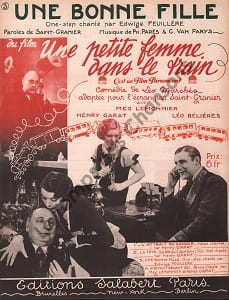 Partition de la chanson : Bonne fille (Une) Partition d’édition originale chez Francis Salabert pour piano et chant; avec en couverture Meg Lemonnier ...