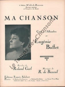 Partition de la chanson : Ma chanson Alhambra