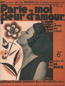 Partition de la chanson : Parle moi fleur d'amour        Concert Mayol