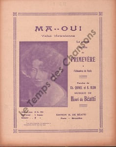 Partition de la chanson : Ma ... oui Alhambra