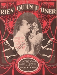 Partition de la chanson : Rien qu'un baiser Le succès de Mlle Fabris et de Mr Magnard dans la revue du Casino de Paris Casino de Paris