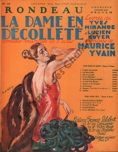 Partition de la chanson : Rondeau Dame en décolleté (La) Théâtre des Bouffes Parisiens