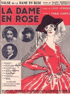 Partition de la chanson : Valse de la dame en rose Dame en rose (La) Chanson duo
