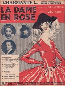 Partition de la chanson : Charmante ! ... Dame en rose (La)