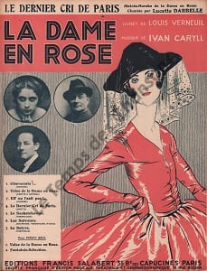 Partition de la chanson : dernier cri de Paris Dame en rose (La)