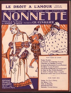 Partition de la chanson : Droit à l'amour (Le) Nonnette Théâtre des Capucines