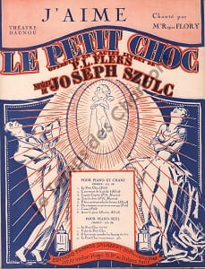 Partition de la chanson : J'aime ! Petit choc (Le) Théâtre Daunou