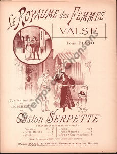 Partition de la chanson : Royaume des femmes (Le) Valse Edition originale de cette partition pour piano , illustrée par Falco, illustrateur pour les ...