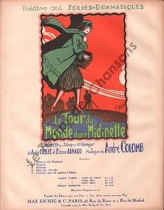 Partition de la chanson : Honoré Tour du monde d'une midinette (Le) Théâtre des Folies dramatiques