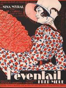 Partition de la chanson : Eventail (L') En douce Casino de Paris. Myral Nina,Miss J. Caroll - Mélé Fred - Montagard André,Jacques-Charles