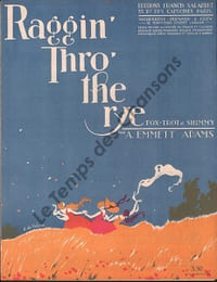 Partition de la chanson : Raggin' thro the rye Partition d’édition originale chez Francis Salabert pour piano uniquement, illustrée par Roger de Valerio (Illustrateur, affichiste et peintre français )