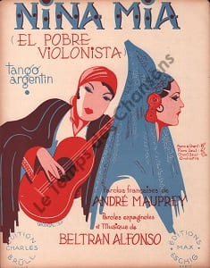 Partition de la chanson : Nina mia  El pobre violinista      