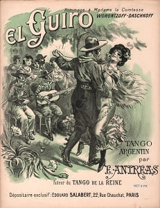 Partition de la chanson : Guiro (El) Tango Argentin - Hommage à La Contesse Worontzoff-Daschkoff