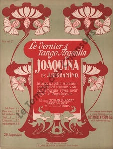 Partition de la chanson : Joaquina . - Bergamino J. -