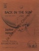 Partition de la chanson : Back in the sun        . Sunset Jupiter - Blakins Al - Bergman Boris