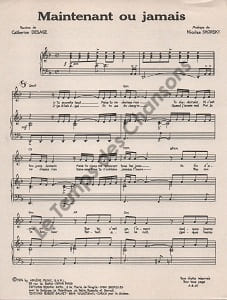 Partition de la chanson : Maintenant ou jamais . - Skorsky Nicolas - Desage Catherine
