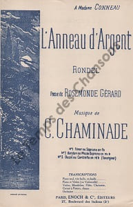 Partition de la chanson : Anneau d'argent (L')       Poésie 