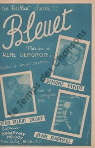 Partition de la chanson : Bleuet