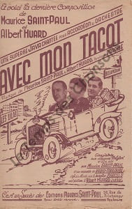 Partition de la chanson : Avec mon tacot        