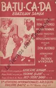 Partition de la chanson : Ba-Tu-Ca-Da  Batucada      
