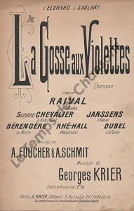 Partition de la chanson : Gosse aux violettes (La) Gaîté Rochechouart,Bobino,Alhambra,Montparnasse,Fourmi (La)