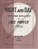 Partition de la chanson : Night and day  Tout le jour ... toute la nuit   Retirage Night and day  .  - Porter Cole - Hennevé Louis