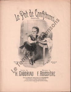 Partition de la chanson : Pot de confitures (Le) Chansonnette