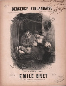 Partition de la chanson : Berceuse Finlandaise Dédicace d'Emile Brest
