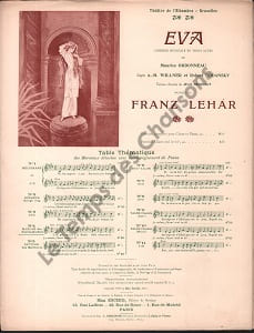 Partition de la chanson : Esprit de la Butte (L') Eva Franz Lehar Alhambra de Bruxelles