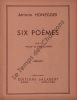 Partition de la chanson : A la santé Extraits de "Alcools" six poèmes de Guillaume Apollinaire : - Clotilde - Automne Saltimbanques (Les)     Poème .  ...