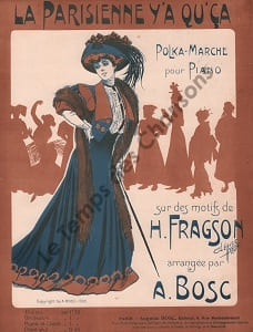 Partition de la chanson : Parisienne y'a qu'ça (La)        