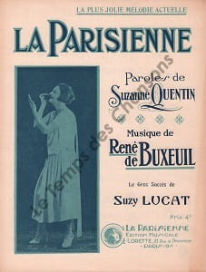 Partition de la chanson : Parisienne (La) . Lucat Suzy - De Buxeuil René - Quentin Suzanne