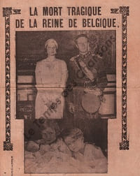 Partition de la chanson : Mort tragique de la Reine de Belgique (La) Autres titres à l'intérieur : - Sous le toit de ta maison - Paquerette - Maman - Si les enfants savaient Trace de pliures centrales Chanson d'actualité