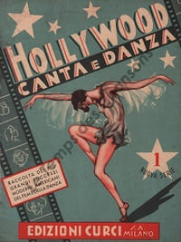 Partition de la chanson : Hollywood canta danza Recueil de onze chansons - grands succés Américain de film