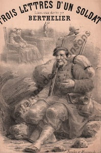 Partition de la chanson : Trois lettres d'un soldat . Berthelier - Lhuillier Edmond - Lhuillier Edmond