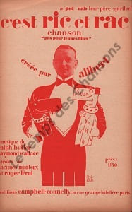 Partition de la chanson : C'est ric et rac There's a good time coming Papier fragilisé