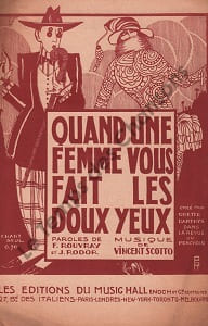 Partition de la chanson : Quand une femme vous fait les doux yeux