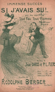 Partition de la chanson : Si j'avais su ! ... Sur les motifs de Tout feu tout flamme