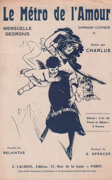 Partition de la chanson : Métro de l'amour (Le) Chanson comique . Georgius,Mansuelle,Charlus - Spencer Emile - Belhiatus