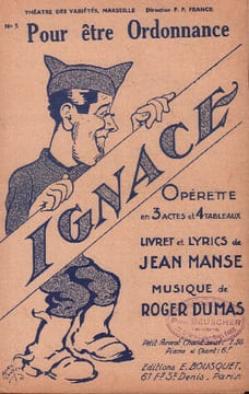 Partition de la chanson : Pour être Ordonnance     Tampon Ignace Chanson duo . Fernandel - Dumas Roger - Manse Jean