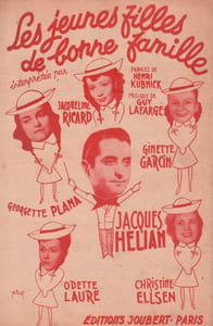 Partition de la chanson : Jeunes filles de bonne famille (Les)        